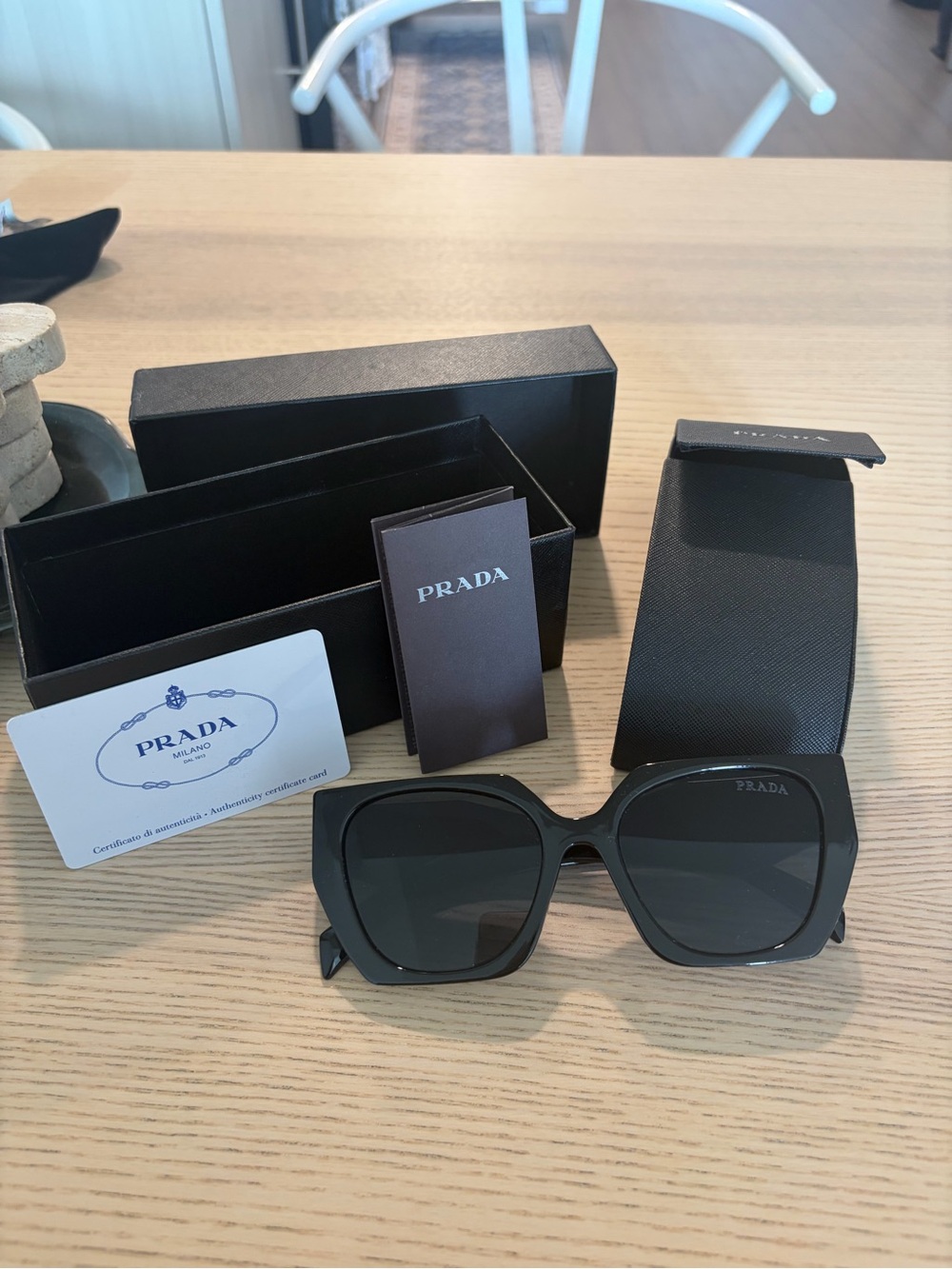 Black Oversized Square Women's Sunglasses
